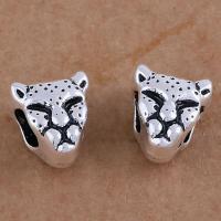 Zinc Alloy Spacer Beads Leopard antique silver color plated vintage & DIY nickel lead & cadmium free Approx Sold By Bag