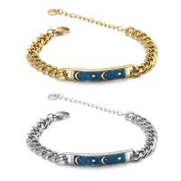 Bracelet en alliage de zinc, avec 5cm chaînes de rallonge, Placage, bijoux de mode & pour femme & émail, plus de couleurs à choisir, Longueur 17.5 cm, Vendu par PC