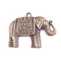 Zinklegierung Tier Anhänger, Elephant, antike Bronzefarbe plattiert, Vintage & DIY & gebürstet, frei von Nickel, Blei & Kadmium, 38x48mm, verkauft von PC