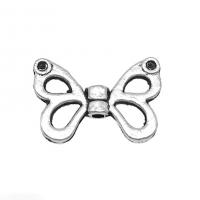 Zinc Alloy Spacer Beads Butterfly antique silver color plated vintage & DIY & hollow nickel lead & cadmium free Approx Sold By Bag