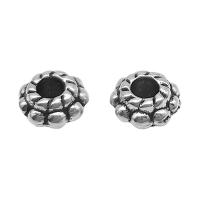 Zinc Alloy Spacer Beads Round antique silver color plated vintage & DIY nickel lead & cadmium free 6mm Sold By PC