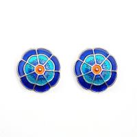 Zinc Alloy Spacer Beads Flower gold color plated DIY & enamel nickel lead & cadmium free 18mm Sold By PC