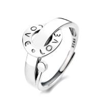 Sterling Silver Jewelry Finger Ring, 925 sterline d'argento, gioielli di moda & per la donna, assenza di nichel,piombo&cadmio, 11mm, Venduto da PC