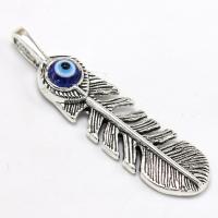 Zinc Alloy Feather Pendants with Resin plated fashion jewelry & DIY nickel lead & cadmium free Sold By PC