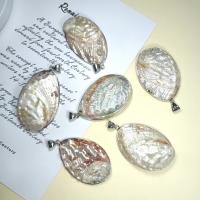 Zinc Alloy Pendants with Abalone Shell plated DIY nickel lead & cadmium free x53-58mm Sold By PC