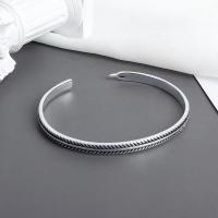 Zinc Alloy Bangle, Feather, silver color plated, fashion jewelry & Unisex, nickel, lead & cadmium free, 70mm, Sold By PC
