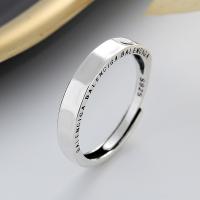 Sterling Silver Jewelry Finger Ring, 925 sterline d'argento, gioielli di moda & per la donna, assenza di nichel,piombo&cadmio, 3.5mm, Venduto da PC