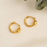 Brass Huggie Hoop Earring real gold plated fashion jewelry & for woman Sold By PC