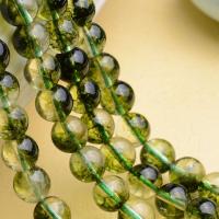 Naturlige klar kvarts perler, Clear Quartz, Runde, Naturligt & du kan DIY & forskellig størrelse for valg, grøn, Solgt Per Ca. 36.5-40 cm Strand