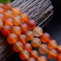 Prirodni Red ahat perle, Red Agate, Krug, uglađen, Prirodno & možete DIY & različite veličine za izbor, crven, Prodano Per 36.5-40 cm Strand