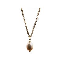 Přírodní Sladkovodní Pearl náhrdelník, Zinek, s Sladkovodní Pearl, 18K pozlacené, módní šperky & pro ženy, dvě různé barevné, nikl, olovo a kadmium zdarma, Délka 38 cm, Prodáno By PC
