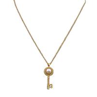Přírodní Sladkovodní Pearl náhrdelník, Titanium ocel, s Sladkovodní Pearl & Mosaz, skutečný pozlacené, módní šperky & různé styly pro výběr & pro ženy & s drahokamu, zlatý, nikl, olovo a kadmium zdarma, Délka 75 cm, Prodáno By PC