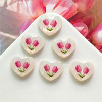 Mobile Phone DIY Decoration Resin Heart white Sold By PC