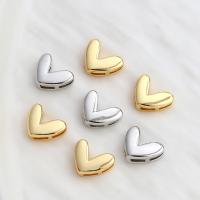 Μενταγιόν Brass Heart, Ορείχαλκος, Καρδιά, επίχρυσο, DIY, περισσότερα χρώματα για την επιλογή, 9x11mm, Sold Με PC