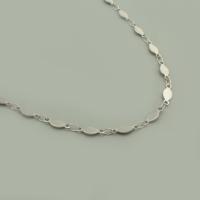Stainless Steel Jewelry Chain 304 Stainless Steel Flat Oval DIY original color Sold By m