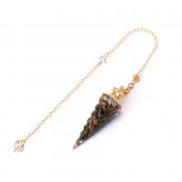 Brass Pendulum with Gemstone fashion jewelry nickel lead & cadmium free Length Approx 13.78 Inch Sold By PC