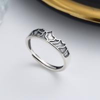 Sterling Silver Jewelry Finger Ring, 925 sterline d'argento, gioielli di moda & per la donna, assenza di nichel,piombo&cadmio, 6mm, Venduto da PC