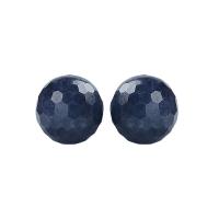 Gemstone Jewelry Beads Sapphire​ Round DIY & faceted Sold By PC