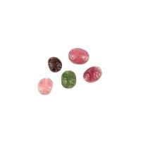 Gemstone smykker perler, Turmalin, Turtle, du kan DIY, flere farver til valg, 8-10mm, Solgt af PC