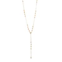 Sötvatten Pearl tröja kedja halsband, Mässing, med Freshwater Pearl, guldfärg pläterade, mode smycken & för kvinna, två olikfärgade, Längd 89 cm, Säljs av PC