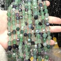 Fluoritni perle, šarene Fluorit, uglađen, možete DIY & različite veličine za izbor & faceted, miješana boja, Prodano Per Približno 38 cm Strand