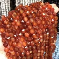 Prirodni Red ahat perle, Red Agate, uglađen, možete DIY & različite veličine za izbor & faceted, crven, Prodano Per Približno 38 cm Strand