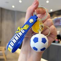 Zinc Alloy Key Clasp Soft PVC with Zinc Alloy Football cute & multifunctional & Unisex Sold By PC