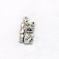 Zinc Alloy Animal Pendants Cat antique silver color plated fashion jewelry & DIY Approx 4mm Sold By PC