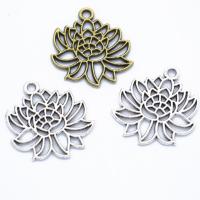 Zinc Alloy Flower Pendants plated DIY & hollow nickel lead & cadmium free Sold By PC