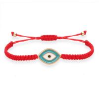 Evil Eye Jewelry Bracelet Zinc Alloy with Polyester Cord Adjustable & for woman nickel lead & cadmium free Length Approx 16 cm Sold By PC