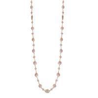 Gėlavandenių perlų Megztinis grandinės karoliai, Žalvarinis, su Gėlo vandens perlų, aukso spalva padengtas, Bižuterijos & moters, du skirtingi spalvos, Parduota už 80 cm Strand