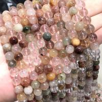 Natural Quartz Jewelry Beads Rutilated Quartz Round polished DIY mixed colors Sold Per Approx 38 cm Strand