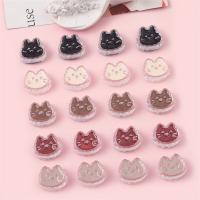 Transparent Acrylic Beads, Cat, DIY & enamel, more colors for choice, 20x18mm, Hole:Approx 0.8mm, 5PCs/Bag, Sold By Bag