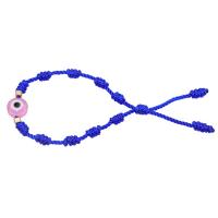 Evil Eye Jewelry Bracelet Polyester Cord with Zinc Alloy handmade fashion jewelry & Unisex Length Approx 16 cm Sold By PC