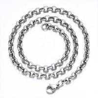 Rostfritt stål Nekclace Chain, 304 rostfritt stål, olika storlek för val, ursprungliga färgen, Säljs av m
