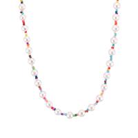 Přírodní Sladkovodní Pearl náhrdelník, s Seedbead, s 6cm extender řetězce, ruční práce, módní šperky & pro ženy, více barev na výběr, Prodáno za 44 cm Strand