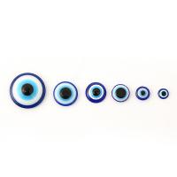 Boze oog Cabochon, Hars, Koepel, DIY & verschillende grootte voor keus, blauw, Ca 1000pC's/Bag, Verkocht door Bag