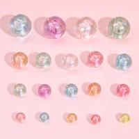 Transparent Acrylic Beads Round DIY mixed colors Sold By Bag