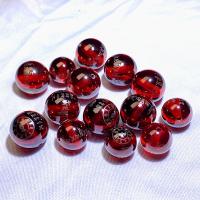 Gemstone smykker perler, Rubin, Runde, du kan DIY & forskellig størrelse for valg & med bogstavet mønster, Solgt af PC