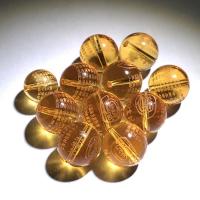 Natural Citrine Beads Round DIY & with letter pattern Sold By PC