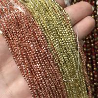Gemstone smykker perler, Hæmatit, forgyldt, du kan DIY & facetteret, flere farver til valg, 2.30mm, Solgt Per Ca. 38 cm Strand