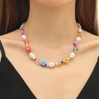 Glass Seed Beads Necklace Seedbead with Plastic Pearl fashion jewelry & for woman nickel lead & cadmium free Sold By PC