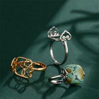 Brass Ring Bezel Základní, Mosaz, DIY & nastavitelný & různé velikosti pro výběr & dutý, více barev na výběr, Prodáno By PC