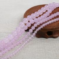 Natural Chalcedony Bead Round DIY violet Sold Per Approx 38-40 cm Strand
