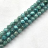 Gemstone smykker perler, Larimar, Runde, poleret, du kan DIY & forskellig størrelse for valg, blå, Solgt Per Ca. 38-40 cm Strand