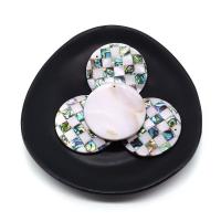Natural Seashell Pendant Flat Round patchwork & DIY mixed colors 40mm Sold By PC