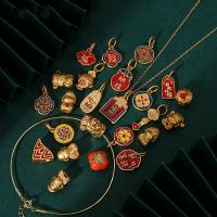 Brass távtartó gyöngyök, Sárgaréz, DIY & különböző stílusokat a választás, 7-17mm, Által értékesített PC