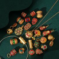 Brass Nakit perle, Mesing, možete DIY & različitih stilova za izbor & emajl, 7-17mm, Prodano By PC