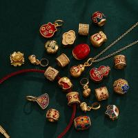 Brass Nakit perle, Mesing, zlatna boja pozlaćen, možete DIY & različitih stilova za izbor & emajl, 7-17mm, Prodano By PC