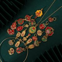 Brass Jewelry Pendants matte gold color plated DIY & enamel 7-20mm Sold By PC